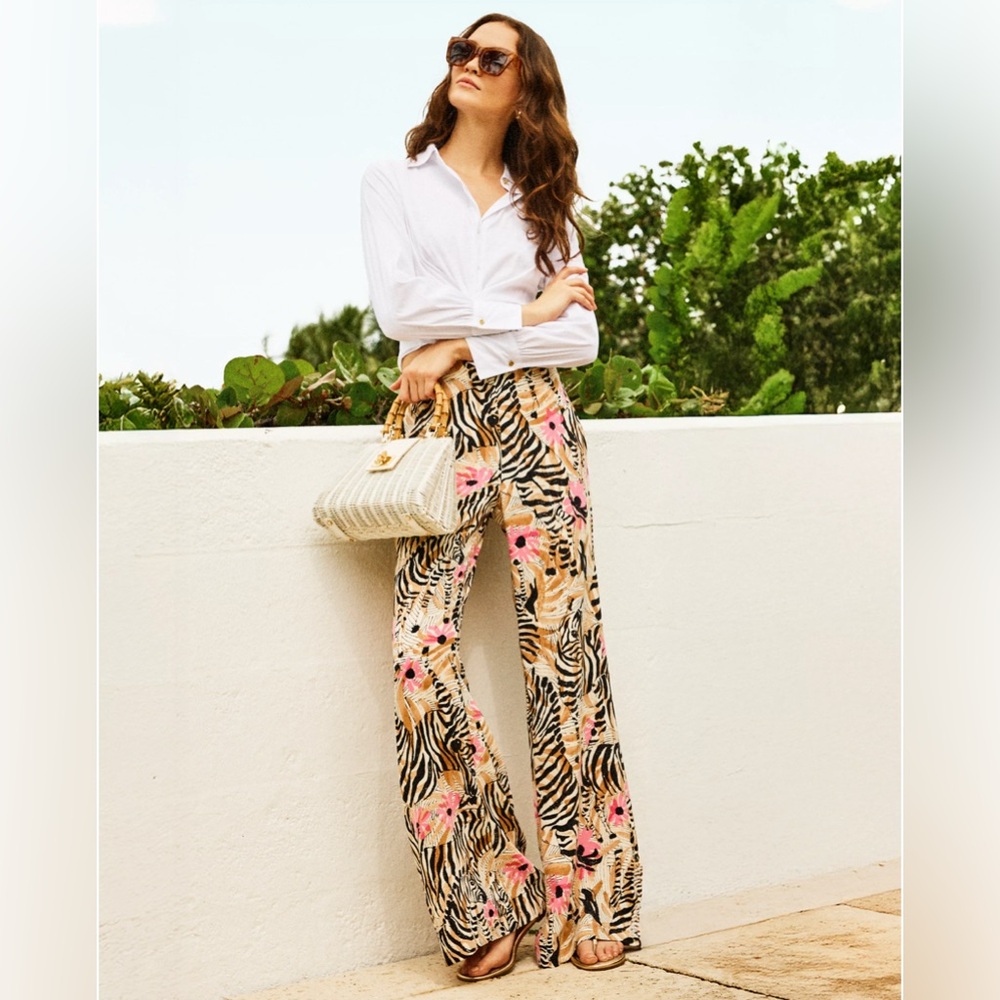 Lilly Pulitzer Polyanna High Rise Palazoo Pant | El Morocco